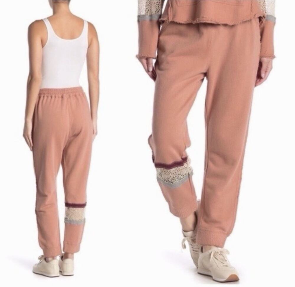 Free People FP Movement Dream Catcher Jogger Sweatpants Size S Desert Dune